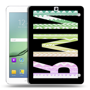 Силиконовый чехол на Samsung Galaxy Tab S2 9.7 с принтом ИМЯ