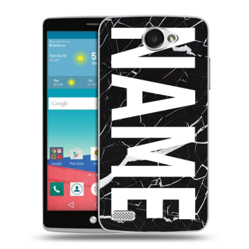 Пластиковый чехол на LG Max с принтом NAME