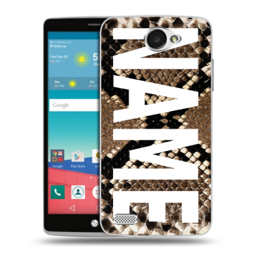 Пластиковый чехол на LG Max с принтом NAME
