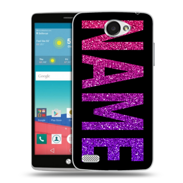 Пластиковый чехол на LG Max с принтом NAME