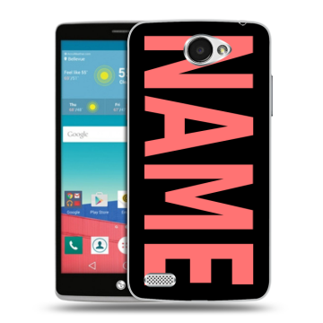 Пластиковый чехол на LG Max с принтом NAME