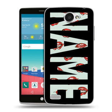 Пластиковый чехол на LG Max с принтом NAME