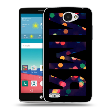 Пластиковый чехол на LG Max с принтом ИМЯ