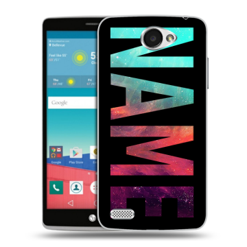 Пластиковый чехол на LG Max с принтом NAME