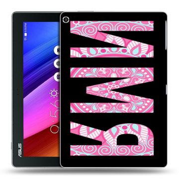 Силиконовый чехол на ASUS ZenPad 10 с принтом ИМЯ