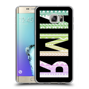 Пластиковый чехол на Samsung Galaxy S6 Edge Plus с принтом ИМЯ
