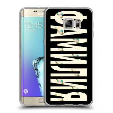 Пластиковый чехол на Samsung Galaxy S6 Edge Plus с принтом ФАМИЛИЯ