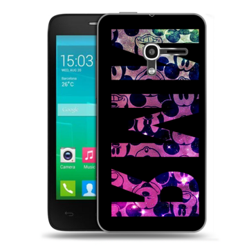 Пластиковый чехол на Alcatel One Touch Pop D3 с принтом ИМЯ