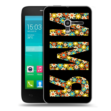 Пластиковый чехол на Alcatel One Touch Pop D3 с принтом ИМЯ