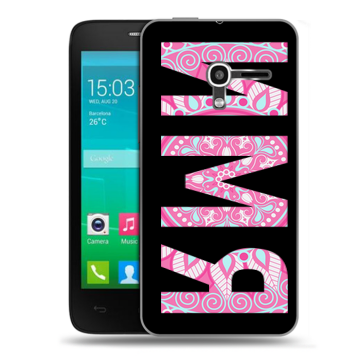 Пластиковый чехол на Alcatel One Touch Pop D3 с принтом ИМЯ