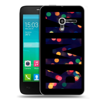 Пластиковый чехол на Alcatel One Touch Pop D3 с принтом ИМЯ