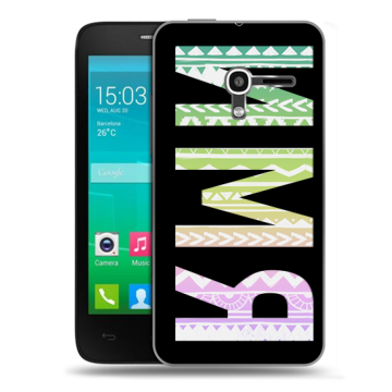 Пластиковый чехол на Alcatel One Touch Pop D3 с принтом ИМЯ