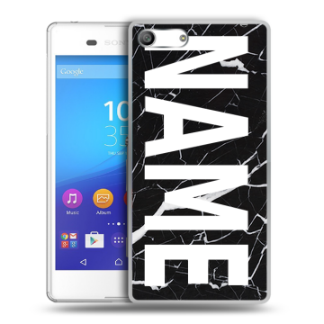 Силиконовый чехол на Sony Xperia M5 с принтом NAME