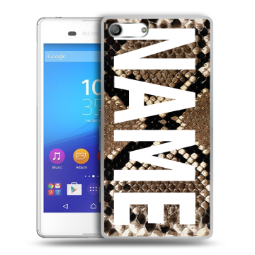 Силиконовый чехол на Sony Xperia M5 с принтом NAME