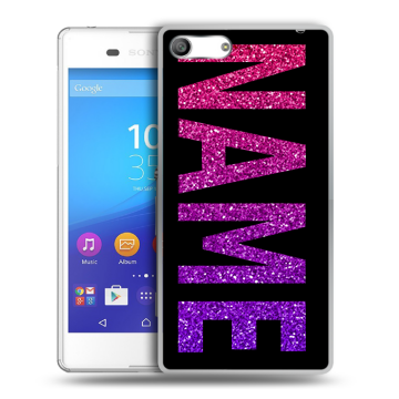 Силиконовый чехол на Sony Xperia M5 с принтом NAME