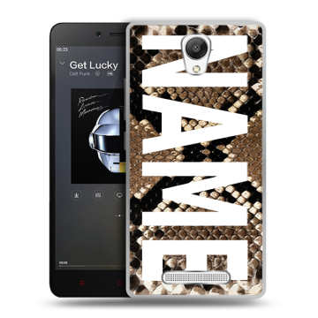 Силиконовый чехол на Xiaomi RedMi Note 2 с принтом NAME
