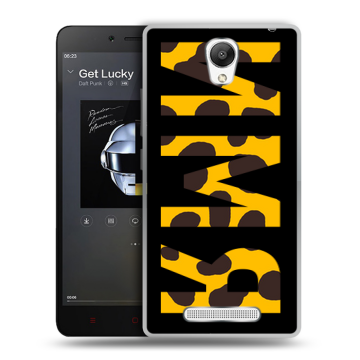 Силиконовый чехол на Xiaomi RedMi Note 2 с принтом ИМЯ
