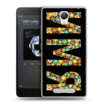 Силиконовый чехол на Xiaomi RedMi Note 2 с принтом ИМЯ