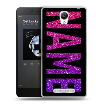Силиконовый чехол на Xiaomi RedMi Note 2 с принтом NAME