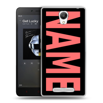 Силиконовый чехол на Xiaomi RedMi Note 2 с принтом NAME