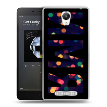 Силиконовый чехол на Xiaomi RedMi Note 2 с принтом ИМЯ