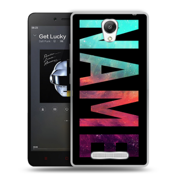 Силиконовый чехол на Xiaomi RedMi Note 2 с принтом NAME
