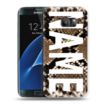 Силиконовый противоударный чехол на Samsung Galaxy S7 с принтом NAME