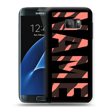 Силиконовый противоударный чехол на Samsung Galaxy S7 с принтом NAME