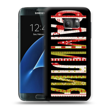 Силиконовый противоударный чехол на Samsung Galaxy S7 с принтом ФАМИЛИЯ