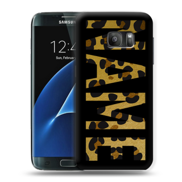 Силиконовый противоударный чехол на Samsung Galaxy S7 с принтом NAME