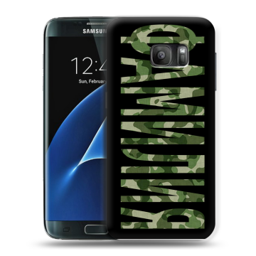 Силиконовый противоударный чехол на Samsung Galaxy S7 с принтом ФАМИЛИЯ
