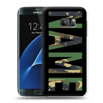 Силиконовый противоударный чехол на Samsung Galaxy S7 с принтом NAME