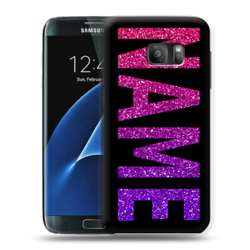 Силиконовый противоударный чехол на Samsung Galaxy S7 с принтом NAME