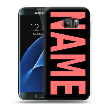 Силиконовый противоударный чехол на Samsung Galaxy S7 с принтом NAME