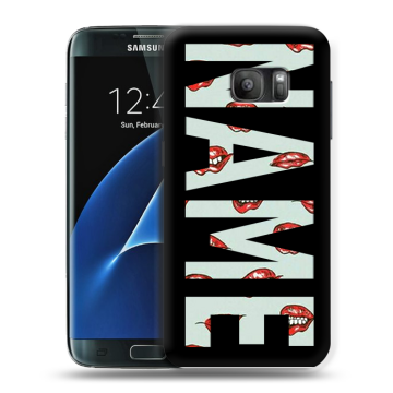 Силиконовый противоударный чехол на Samsung Galaxy S7 с принтом NAME