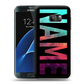 Силиконовый противоударный чехол на Samsung Galaxy S7 с принтом NAME