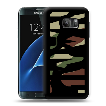 Силиконовый противоударный чехол на Samsung Galaxy S7 с принтом NAME