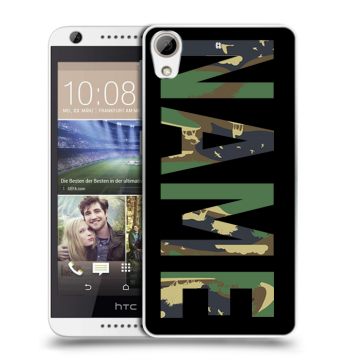 Силиконовый чехол на HTC Desire 626 с принтом NAME