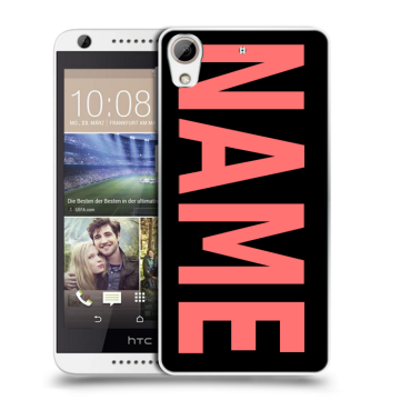 Силиконовый чехол на HTC Desire 626 с принтом NAME