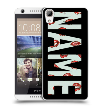Силиконовый чехол на HTC Desire 626 с принтом NAME