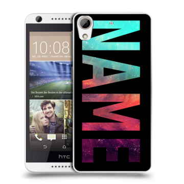 Силиконовый чехол на HTC Desire 626 с принтом NAME