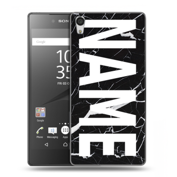 Силиконовый чехол на Sony Xperia Z5 Premium с принтом NAME