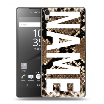 Силиконовый чехол на Sony Xperia Z5 Premium с принтом NAME