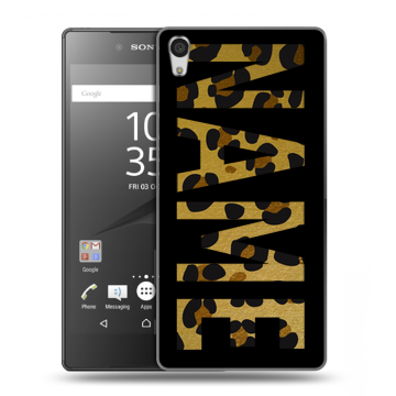 Силиконовый чехол на Sony Xperia Z5 Premium с принтом NAME