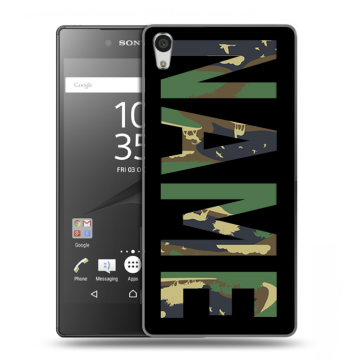 Силиконовый чехол на Sony Xperia Z5 Premium с принтом NAME