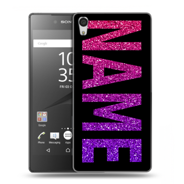 Силиконовый чехол на Sony Xperia Z5 Premium с принтом NAME