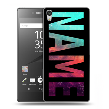 Силиконовый чехол на Sony Xperia Z5 Premium с принтом NAME