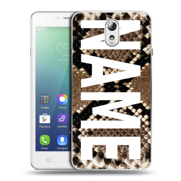 Силиконовый чехол на Lenovo Vibe P1m с принтом NAME