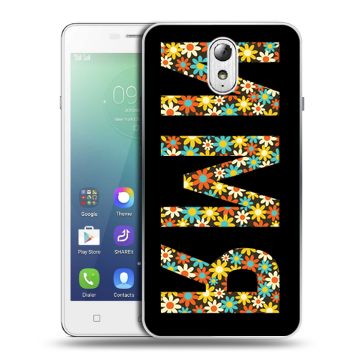 Силиконовый чехол на Lenovo Vibe P1m с принтом ИМЯ