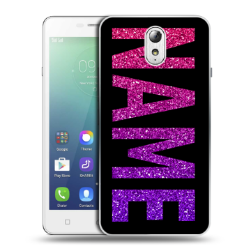 Силиконовый чехол на Lenovo Vibe P1m с принтом NAME